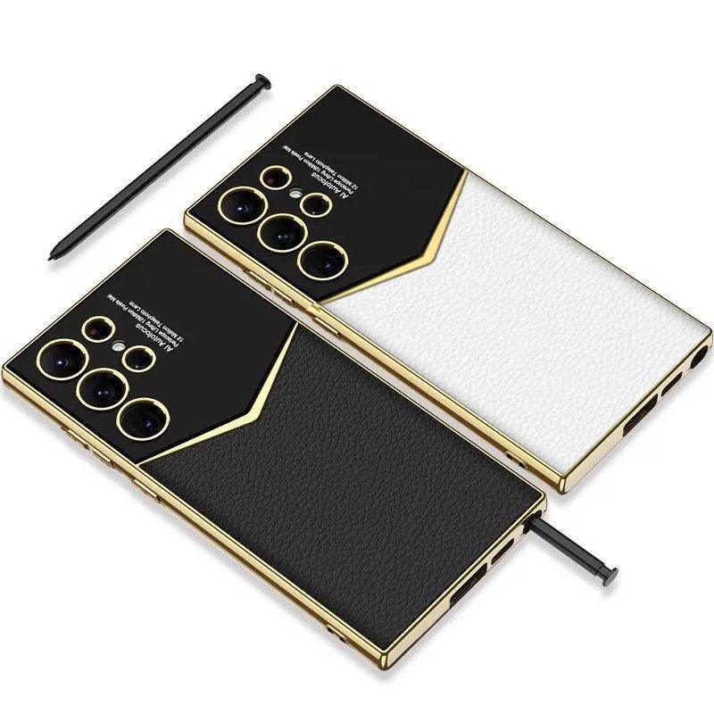 Gold Plated Leather Protective Case - SCS India