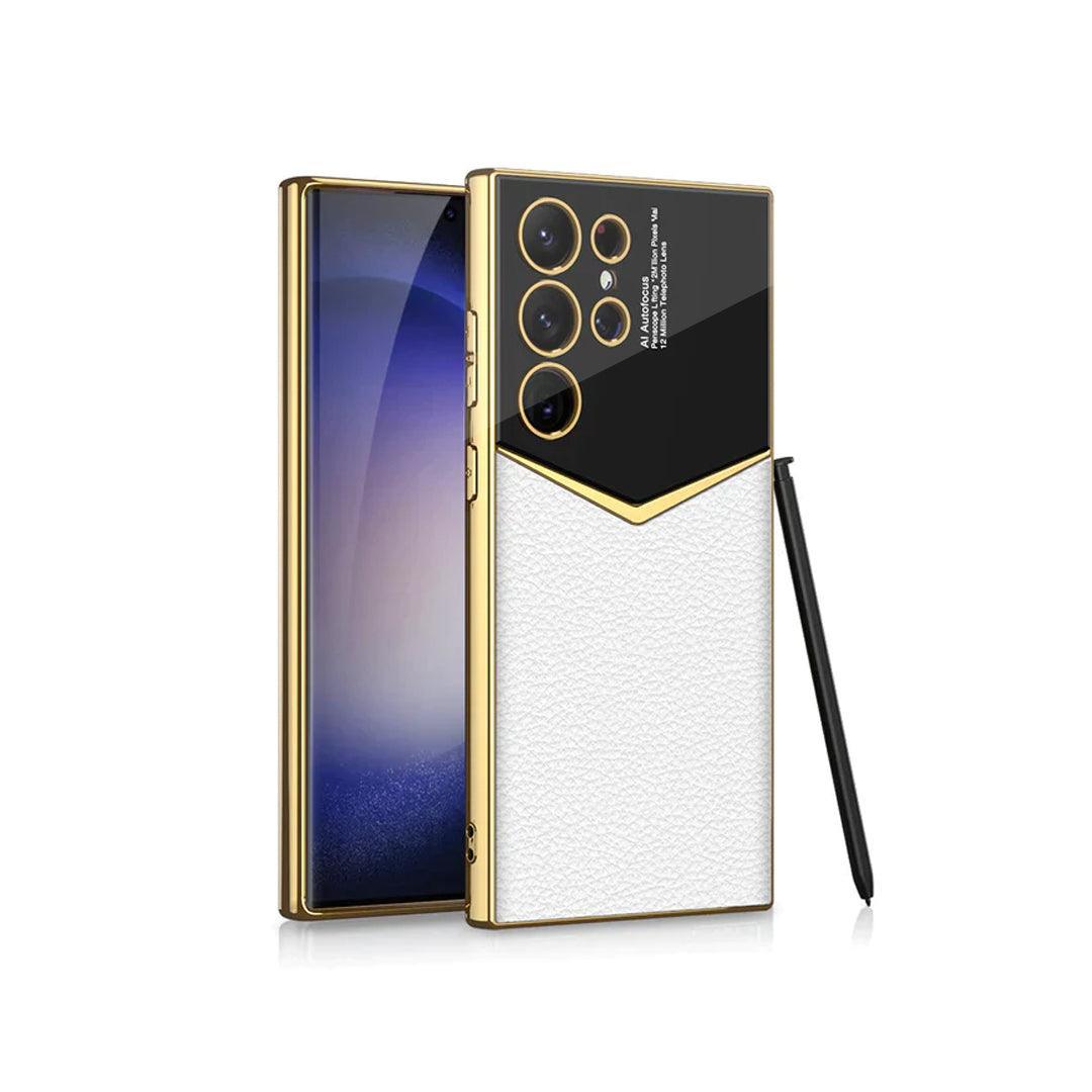 Gold Plated Leather Protective Case - SCS India