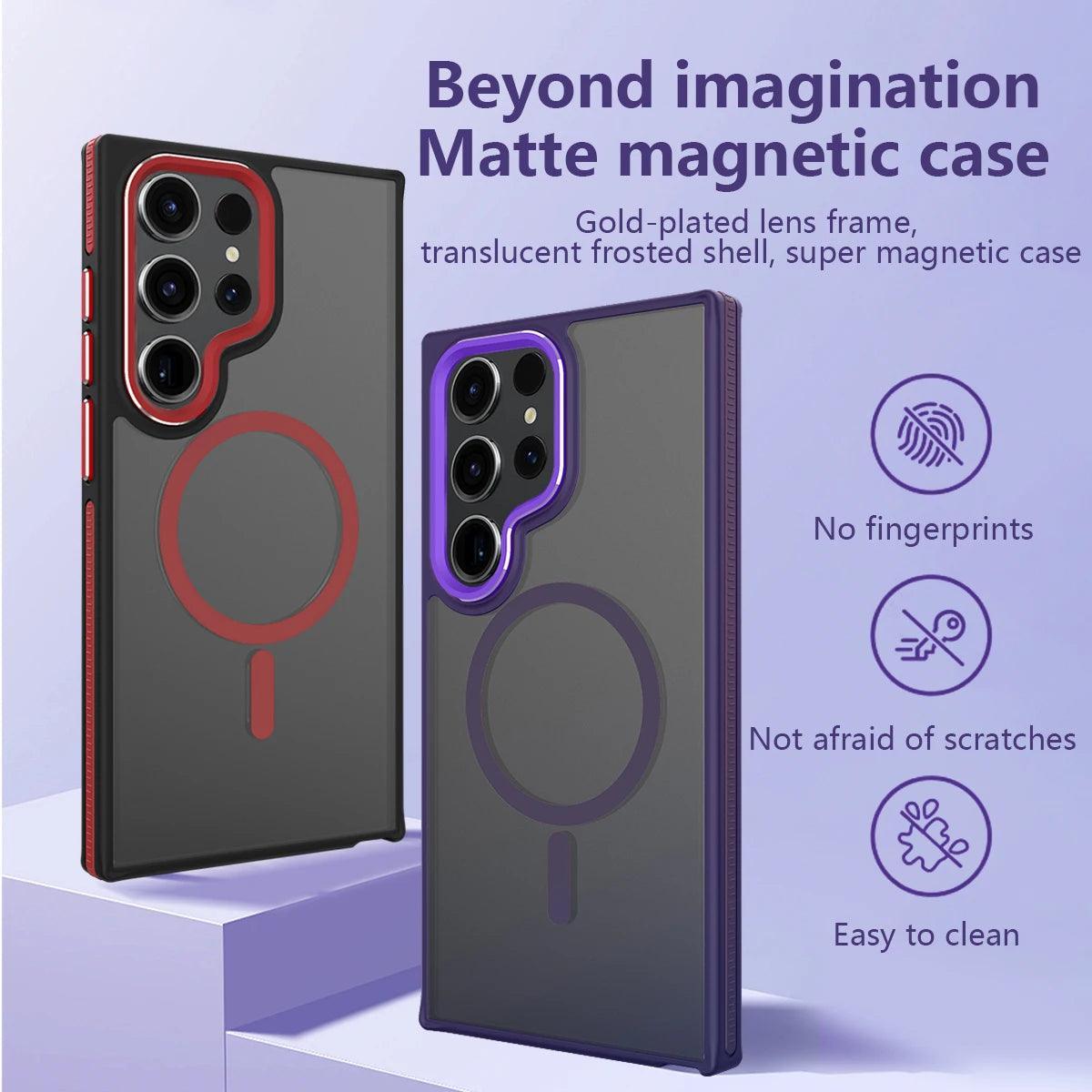 Frosted Dual Tone Stripe Magnetic Case - SCS India